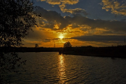 Angelteich bei Sonnenuntergang